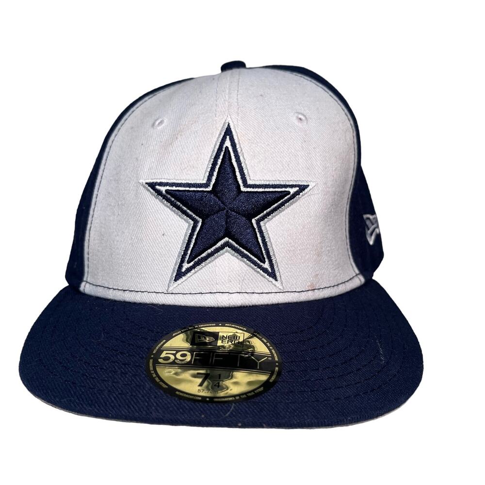 New Era Dallas Cowboys White Navy 2 Tone NFL Cap 59fifty Fitted Limited Edition